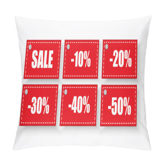 Personality  Vector Set Of Sale Labels Pillow Covers
