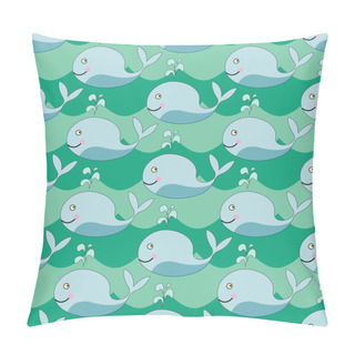 Personality  Cute Whales Pattern Pillow Covers