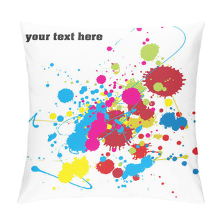 Personality  Color Paint Splashes Background Pillow Covers
