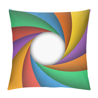 Personality  Varicoloured Shutter Aperture. Pillow Covers