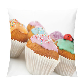 Personality  Colourful Cupcakes With Pastel Pillow Covers