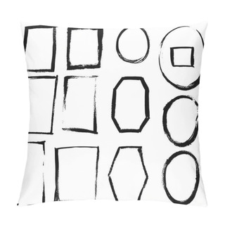 Personality  Grunge Brush Frames Pillow Covers