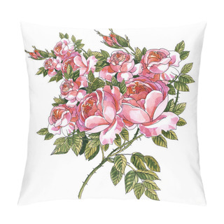 Personality  Watercolor Flowers In A Classical Style On A White Background Pillow Covers