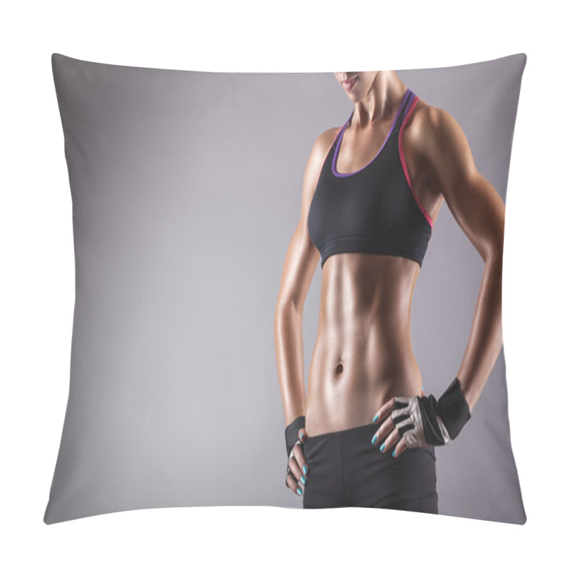 Personality  Young athletic woman pillow covers