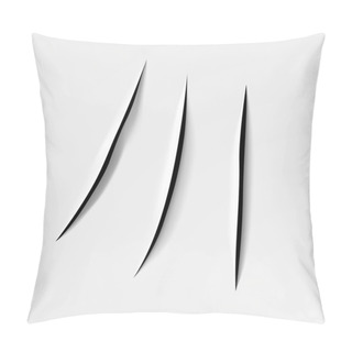 Personality  Cutting On The Paper,  Background In Lucio Fontana Style. Pillow Covers