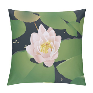 Personality  Water Lilly Illustration Pillow Covers