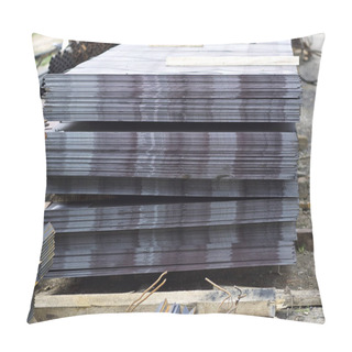 Personality  Sheet Metal Is In Bundles In The Warehouse Pillow Covers