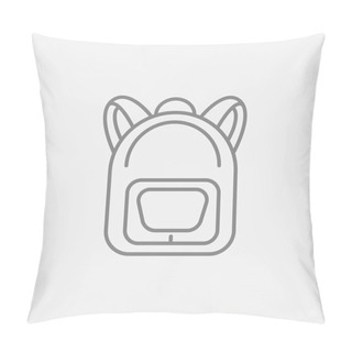 Personality  Backpack Line Icon. Pillow Covers