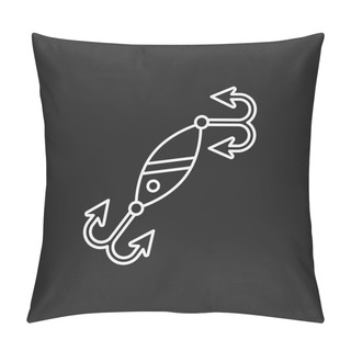 Personality  Fishing Bait Line Icon Pillow Covers