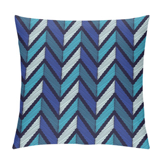 Personality  Ethnic Boho Seamless Pattern. Abstract Geometric Pattern. Embroidery On Fabric. Retro Motif. Textile Rapport. Pillow Covers