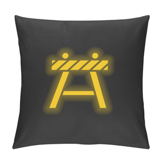 Personality  Barricade Yellow Glowing Neon Icon Pillow Covers