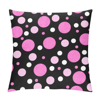 Personality  Purple And White Polka Dot Fabric Background Pillow Covers