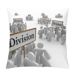 Personality  Division Signs Teams People Workers Divided Departments Pillow Covers