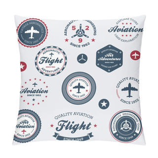 Personality  Vintage Aeronautics Labels Pillow Covers