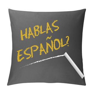 Personality  Chalkboard - Hablas Espanol Pillow Covers