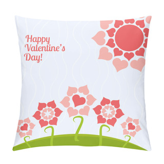 Personality  Vector Card For Valentine's Day. Pillow Covers