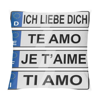 Personality  European Number Love Plates Pillow Covers