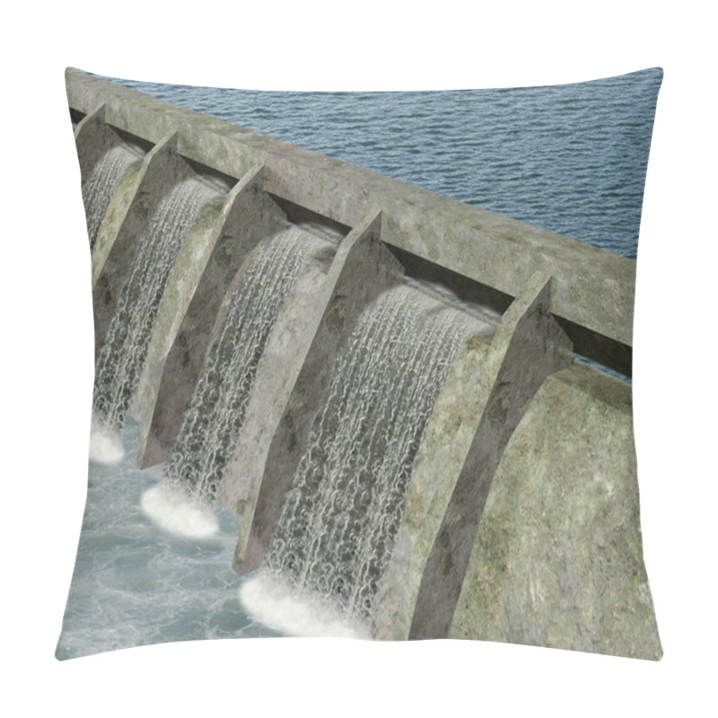 Personality  Water Dam With Flowing Water Pillow Covers