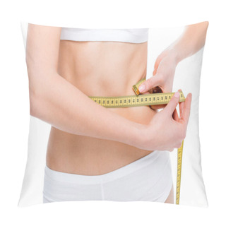 Personality  Woman With Measuring Tape Pillow Covers