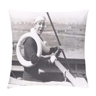 Personality  Sailor Wearing  Life Preservers Pillow Covers