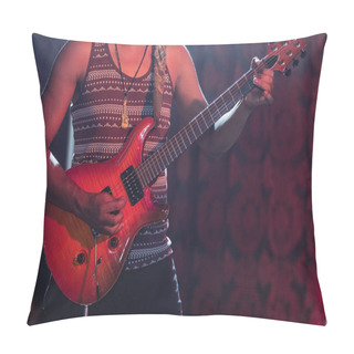 Personality  Guitarist Playing Guitar At Nightclub Pillow Covers