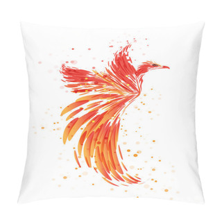 Personality  Phoenix - Mythical Bird On White Pillow Covers