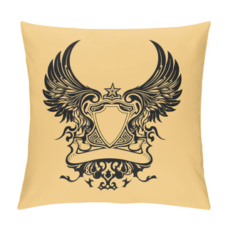 Personality  Wing Shield Logo Design Pillow Covers