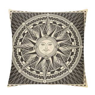 Personality  Sun Compass Pillow Covers
