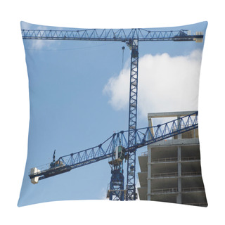Personality  Construction Crane Over Sky Pillow Covers