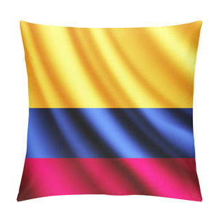 Personality  Waving Flag Of Columbia, Vector Pillow Covers