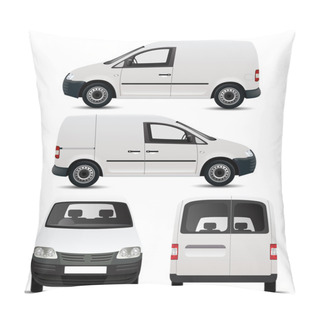 Personality  White Commercial Vehicle Mockup Pillow Covers