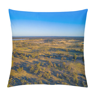 Personality  Australian Outback At Sunset - Aerial View Pillow Covers