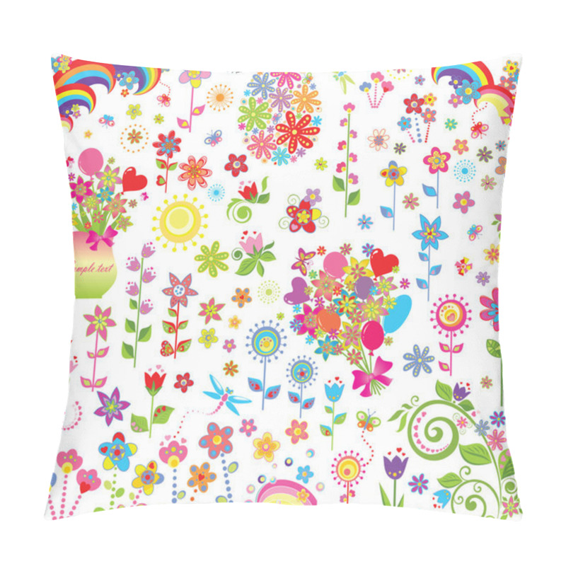 Personality  Flowers set pillow covers