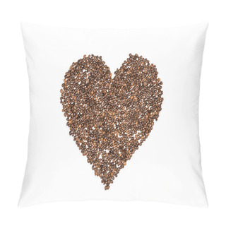 Personality  Heart Symbol Made From Coffee Seeds Pillow Covers