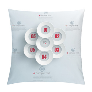 Personality  Vector Progress Options One, Two, Three, Four, Five, Six Options Pillow Covers