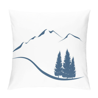 Personality  Mountains And Firs Pillow Covers