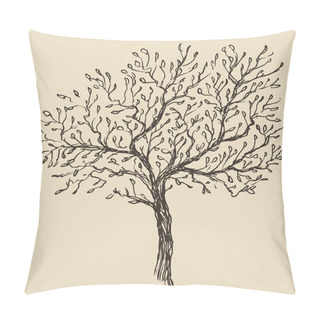 Personality  Hand Drawn Tree Sketch Pillow Covers