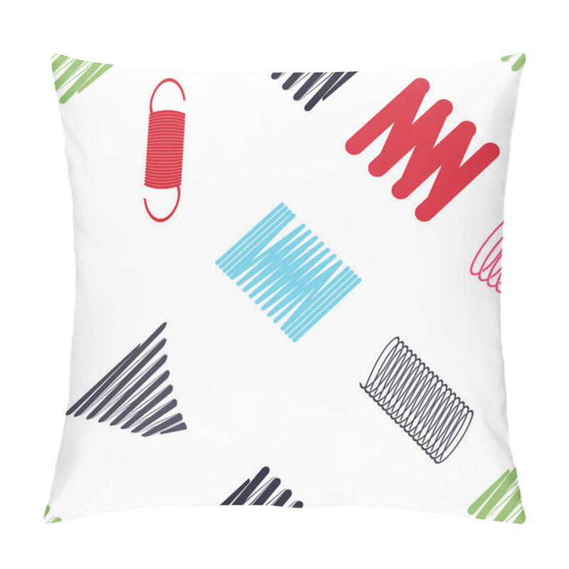 Personality  Seamless Background With Springs Pillow Covers