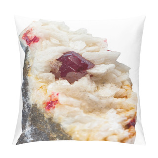 Personality  Red Crystal Of Cinnabar Mineral In Quartz Pillow Covers