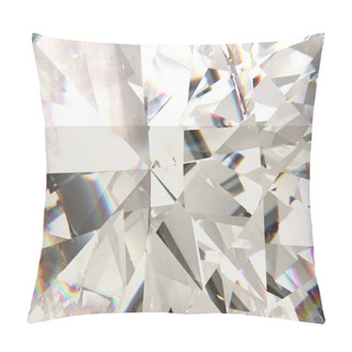 Personality  Realistic Diamond Texture Refracted Layers Macro, 3D Render Pillow Covers