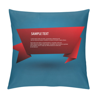 Personality  Red Origami Banner. Vector Background. Pillow Covers