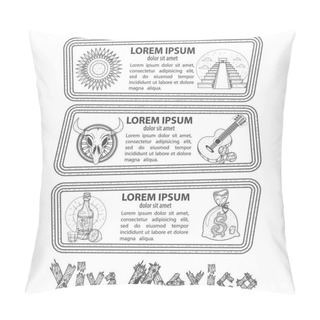 Personality  Banners On Mexican Theme Pillow Covers