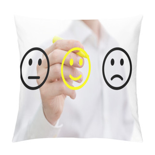 Personality  Man Giving Positive Feedback Pillow Covers