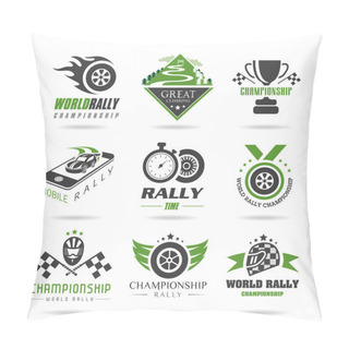 Personality  Rally Icon Set, Sports Icons - 2 Pillow Covers