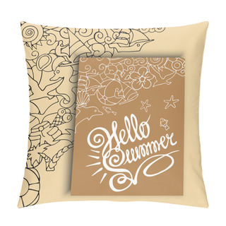 Personality  Summer And Holiday Card Design  Pillow Covers