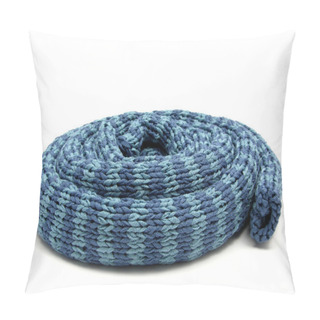 Personality  Blue Striped Reeled Up Knitting Scarf Pillow Covers