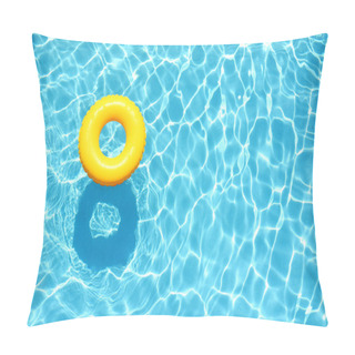 Personality  Yellow Pool Floats In A Swimming Pool Pillow Covers