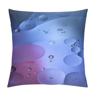 Personality  Blue And Purple Color Abstract Background From Mixed Water And Oil  Pillow Covers