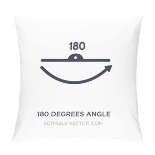 Personality  180 Degrees Angle Icon On White Background. Simple Element Illus Pillow Covers