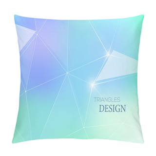 Personality  Abstract Vector Background With Triangles And Lines Pillow Covers